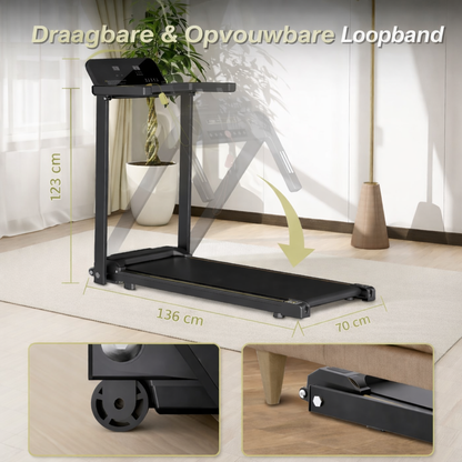 FITONA Loopband Flex F20 (met inklapbare handrail)