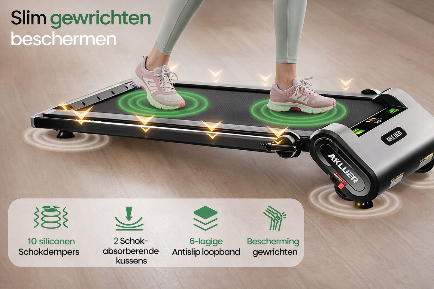 AKUELER X FITONA Premium Loopband F50 (met Inklapbare handrail)